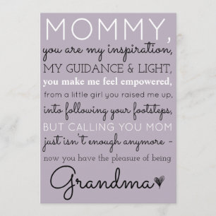 Invitación De Embarazo De Mami A Abuela