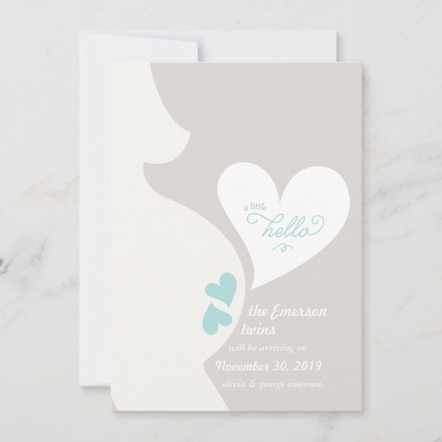 Invitación de embarazo de mami de amor (Anverso)