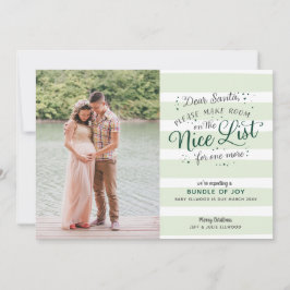 Invitación de embarazo de Navidades de la Lista de