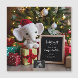 Invitación de embarazo de Navidades feriados festi