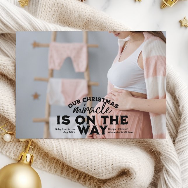 Invitación de embarazo de Navidades fotográficos (Subido por el creador)