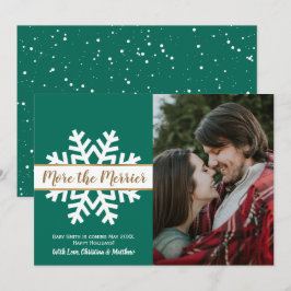 Invitación de embarazo de Navidades fotográficos b