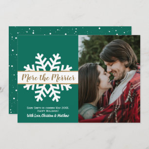 Invitación de embarazo de Navidades fotográficos b