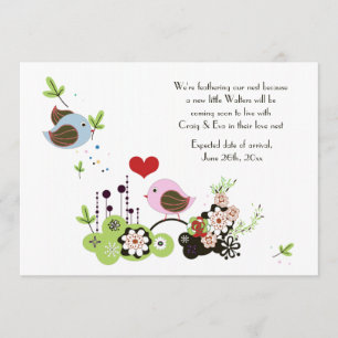 Invitación de embarazo de Nido de Amor