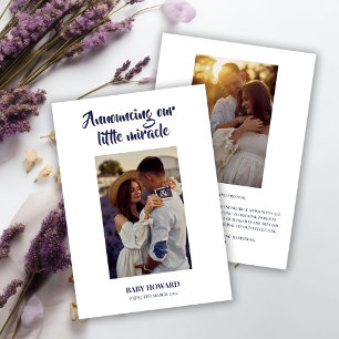 Invitación de embarazo de nuestra foto milagrosa