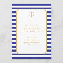 Invitación de Embarazo de Oro y Marina Náutica