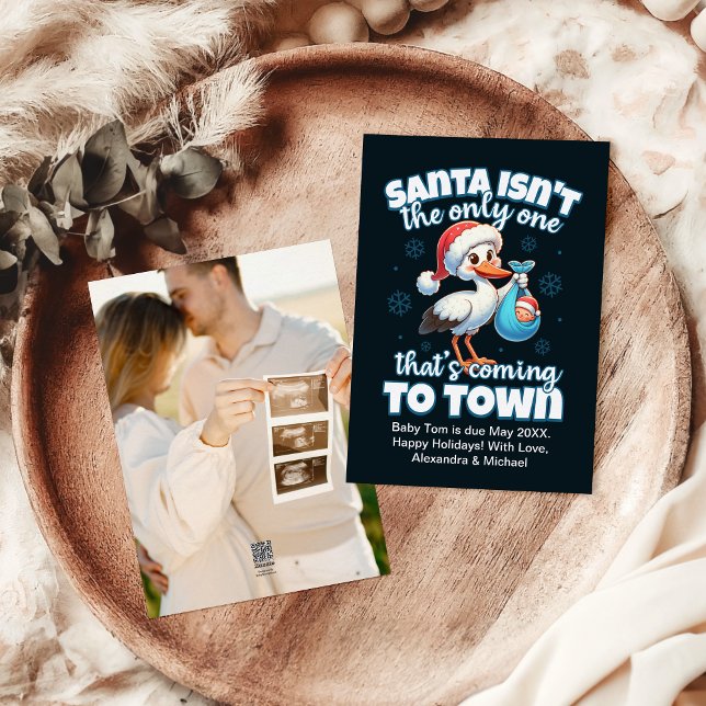 Invitación de embarazo de pareja de Navidades de f (Subido por el creador)