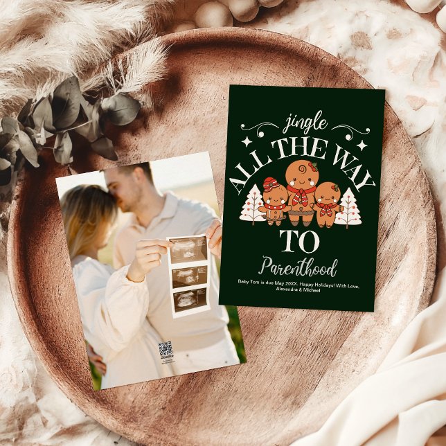 Invitación de embarazo de pareja de Navidades de f (Subido por el creador)