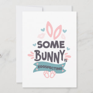 Invitación de Embarazo de Pascua Bunny