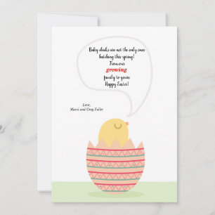 Invitación de embarazo de polluelo con Hatchling