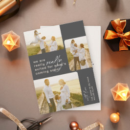 Invitación de embarazo de vacaciones grises realme