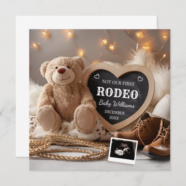 Invitación de embarazo de vacuno occidental (Anverso / Reverso)