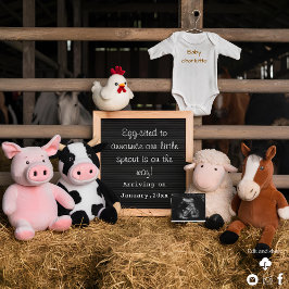 Invitación de embarazo digital de animales de gran