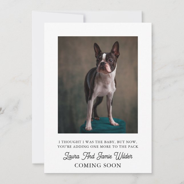 Invitación de embarazo divertida (Anverso)