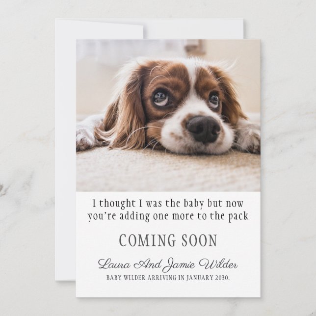 Invitación de embarazo divertida (Anverso)