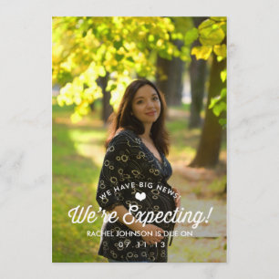 Invitación de embarazo elegante y sencilla