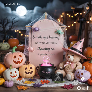Invitación de embarazo espeluznante Chica de Hallo