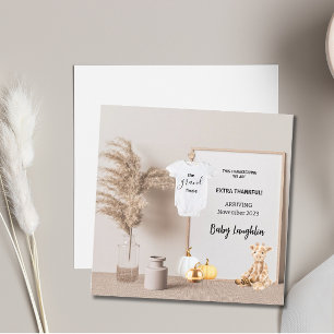Invitación de embarazo extra de Acción de Gracias