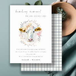 Invitación de Embarazo Floral de la Granja Santa C