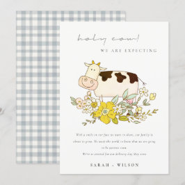 Invitación de Embarazo Floral de la Granja Santa C