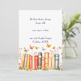 Invitación de embarazo gemela de hadas