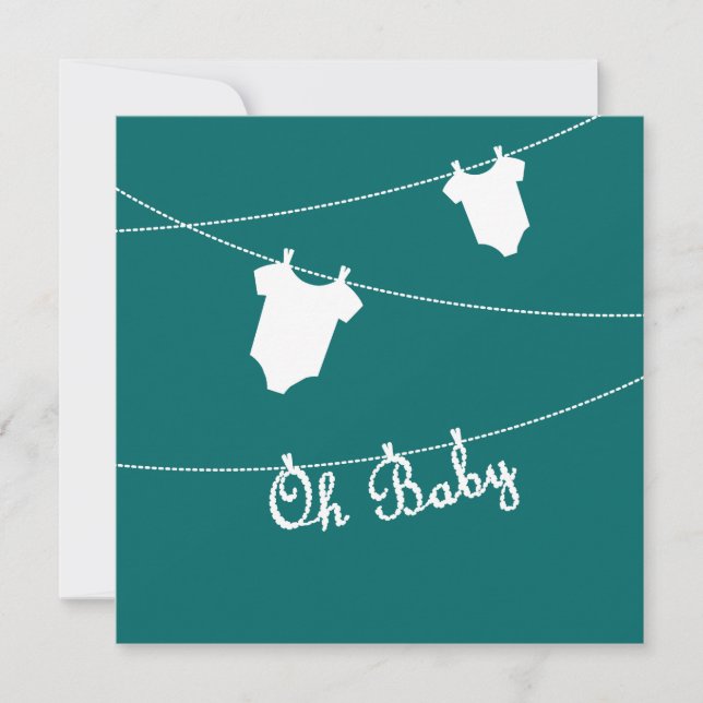 Invitación de embarazo infantil (Anverso)