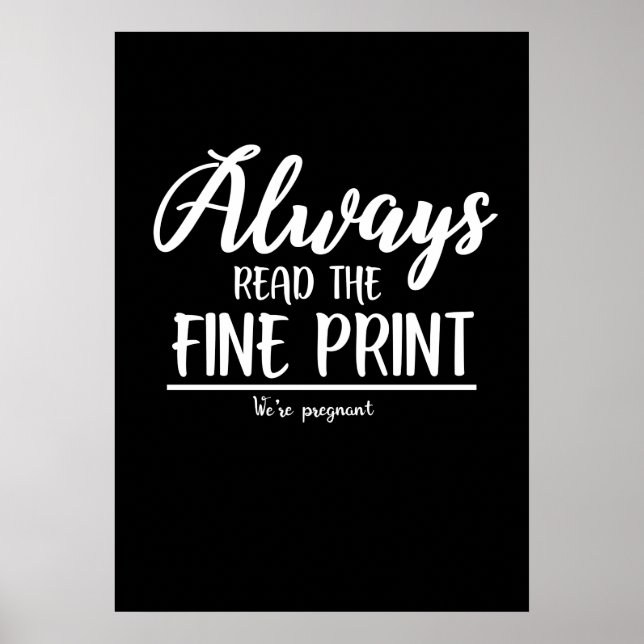 Invitación De Embarazo Leer La Impresión Correcta (Frente)