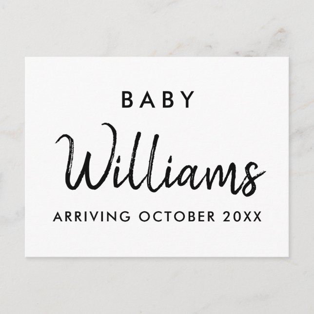 Invitación de embarazo moderna (Anverso)