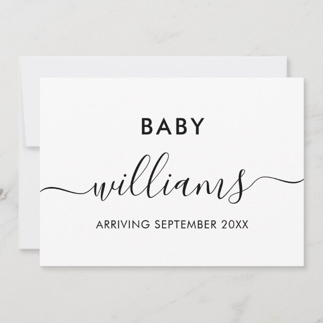 Invitación de embarazo moderna (Anverso)