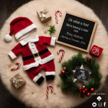 Invitación de embarazo Navidad única