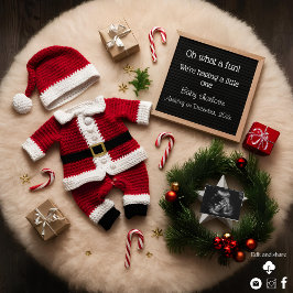 Invitación de embarazo Navidad única