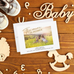 Invitación de embarazo Navidades menores foto