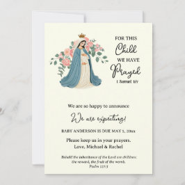 Invitación de embarazo Oración religiosa