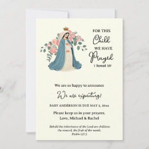 Invitación de embarazo Oración religiosa