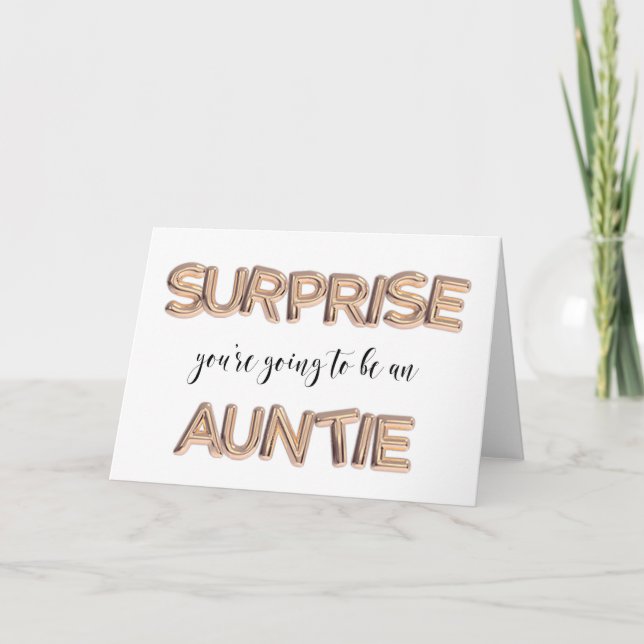 Invitación de embarazo para la hermana tía! (Anverso)