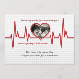 Invitación de embarazo por foto cardíaca