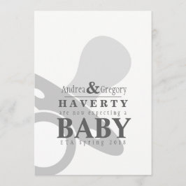 Invitación de embarazo simple de Pacificador minim