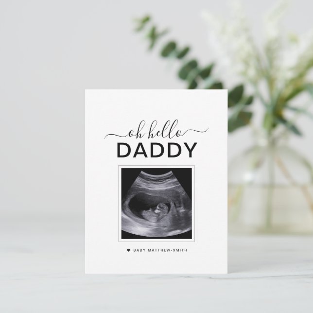 Invitación de embarazo simple foto ultrasonido (Anverso de pie)