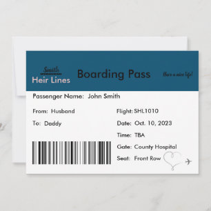 Invitación de embarazo tema de viaje