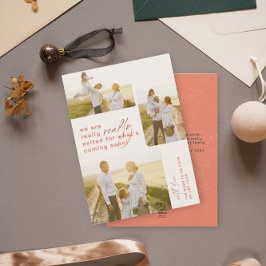 Invitación de embarazos de festividades rojas muy 