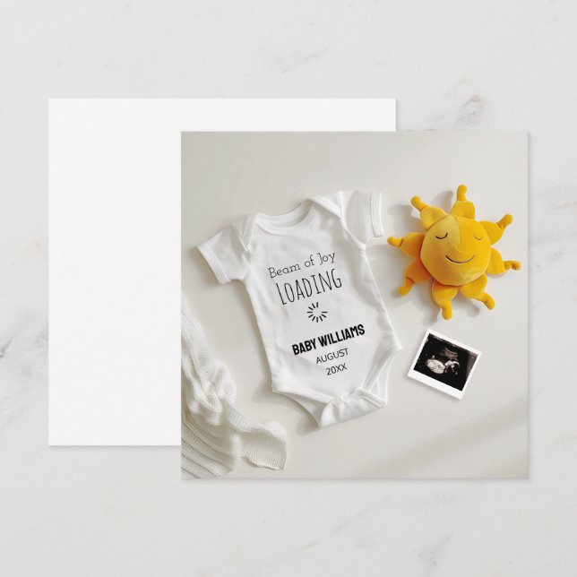 Invitación de embarazos divertida Sunshine (Anverso / Reverso)