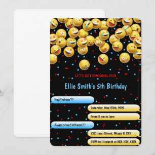 Invitación de Emoji Editable