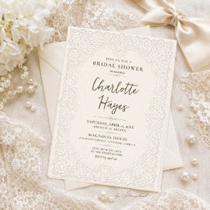 Invitación de encaje para despedida de soltera