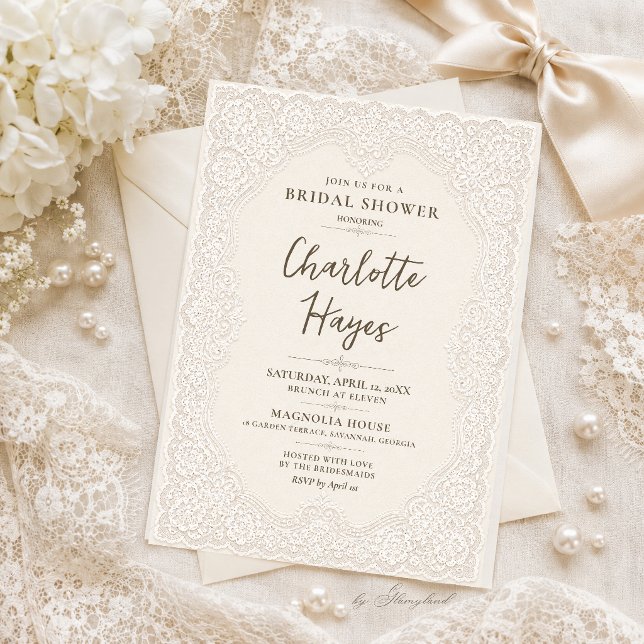 Invitación de encaje para despedida de soltera (Subido por el creador)