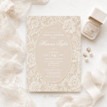Invitación de encaje para despedida de soltera