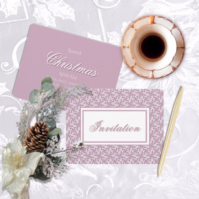 Invitación de encaje victoriano rosa (Subido por el creador)