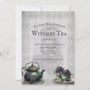 Invitación de encantadora infusión de té de brujas