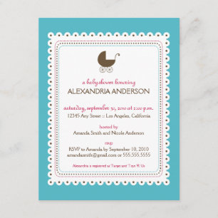 Invitación de encargo de Baby Shower de la
