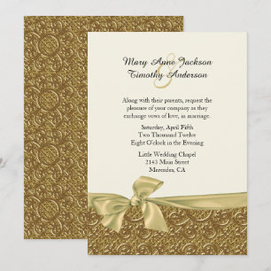 Invitación de encargo de la boda de la elegancia