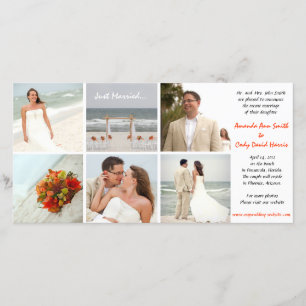 Invitación de encargo de la boda de la foto